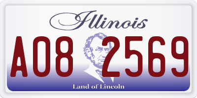 IL license plate A082569