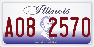 IL license plate A082570
