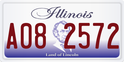 IL license plate A082572