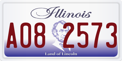 IL license plate A082573