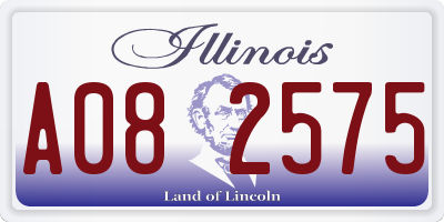 IL license plate A082575