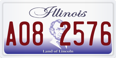 IL license plate A082576