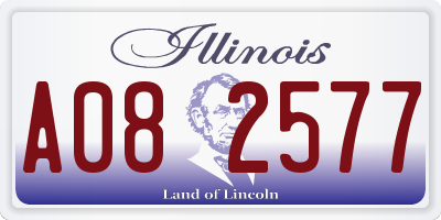 IL license plate A082577