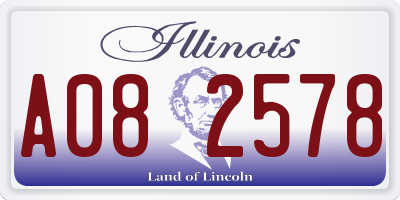IL license plate A082578