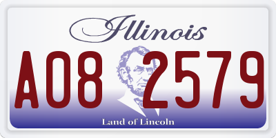 IL license plate A082579