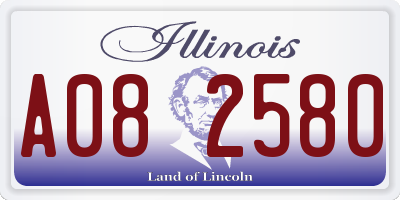 IL license plate A082580