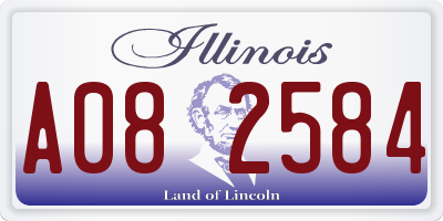 IL license plate A082584