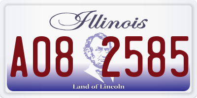 IL license plate A082585