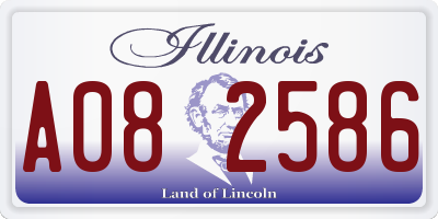 IL license plate A082586