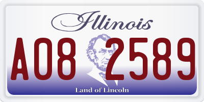 IL license plate A082589