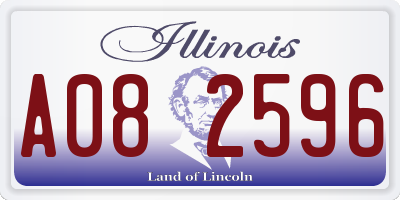 IL license plate A082596