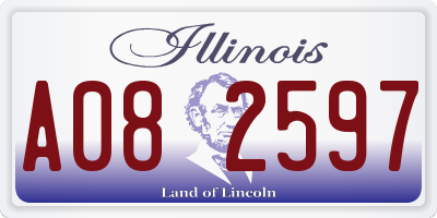 IL license plate A082597