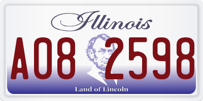 IL license plate A082598