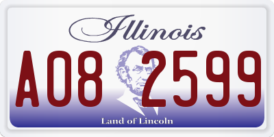 IL license plate A082599