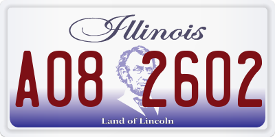 IL license plate A082602