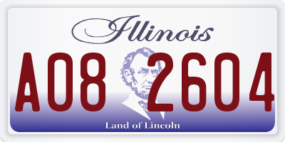 IL license plate A082604
