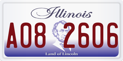 IL license plate A082606