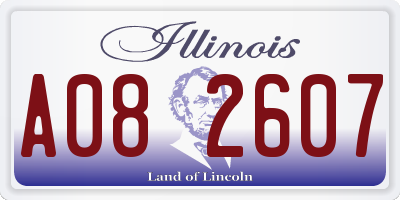 IL license plate A082607