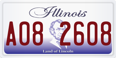 IL license plate A082608
