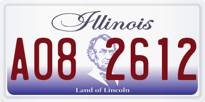 IL license plate A082612
