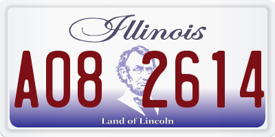 IL license plate A082614