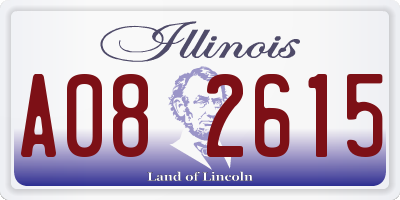 IL license plate A082615