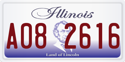 IL license plate A082616