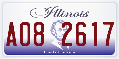 IL license plate A082617