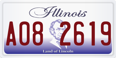 IL license plate A082619