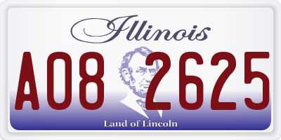 IL license plate A082625