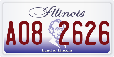 IL license plate A082626