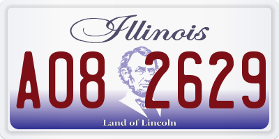 IL license plate A082629