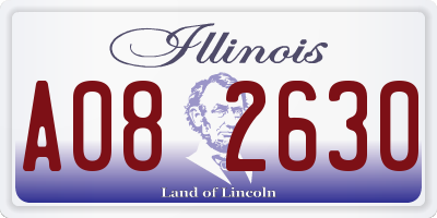 IL license plate A082630