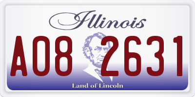 IL license plate A082631