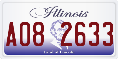 IL license plate A082633
