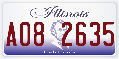 IL license plate A082635