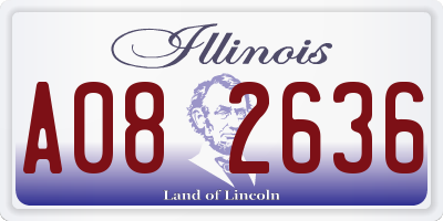 IL license plate A082636