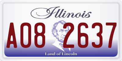 IL license plate A082637