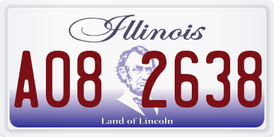 IL license plate A082638
