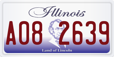 IL license plate A082639