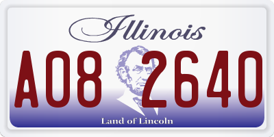 IL license plate A082640