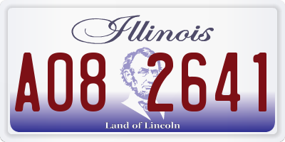 IL license plate A082641