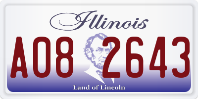 IL license plate A082643