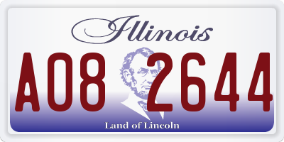 IL license plate A082644