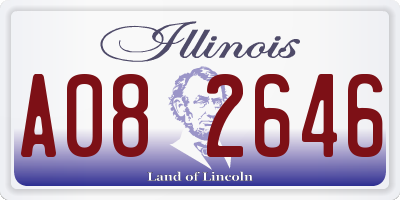 IL license plate A082646