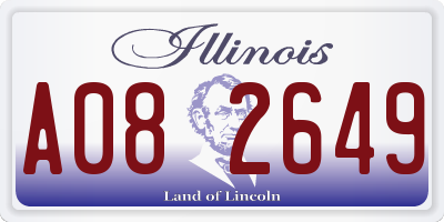 IL license plate A082649
