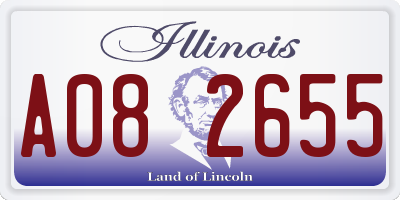 IL license plate A082655