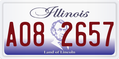 IL license plate A082657