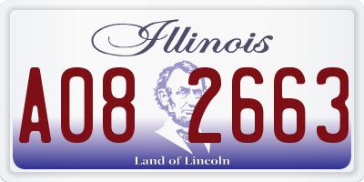 IL license plate A082663