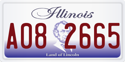 IL license plate A082665